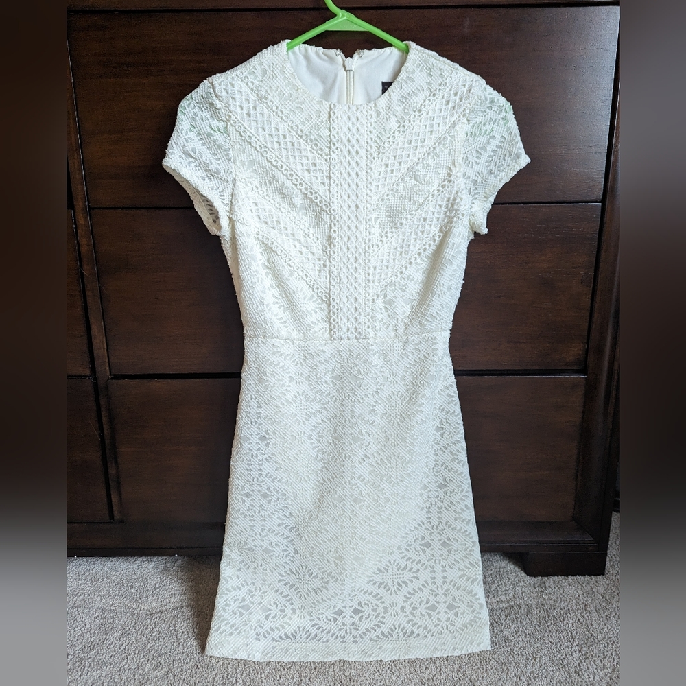 White detailed dress